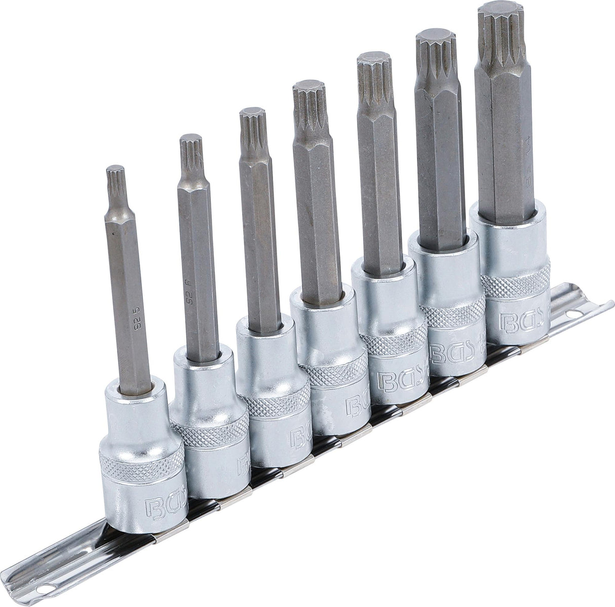 Įpresuotų antgalių rinkinys | 12.5 mm (1/2") | Spline (XZN) | M5 - M14 | 7 vnt. (5175)