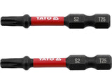 IMPACT SCREWDRIVER BITS 1/4 50MM T25 2PC (YT-78054)