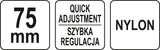 Spaustuvas C tipo | nailonas | 75 mm (YT-64184)