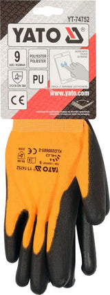 SAFETY GLOVES TOUCHSCREEN FINGERS PU S. 9 (YT-74752)