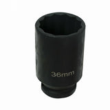Ilgų smūginių galvučių rinkinys | 12 kampų | 30 - 36 mm | 5 vnt. (H1552)