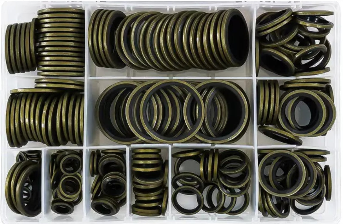 Набор прокладок для сливных пробок | метрические | 240 шт.