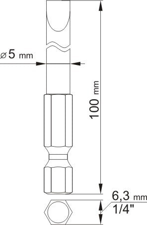 Antgaliai plokšti 1/4", 2vnt, : 4X100MM; 5X100MM (YT-0484)