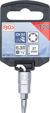 Sraigtinis ištraukimo antgalis | 6,3 mm (1/4") | pažeistam T-Star (Torx) T20 (7098-T20)
