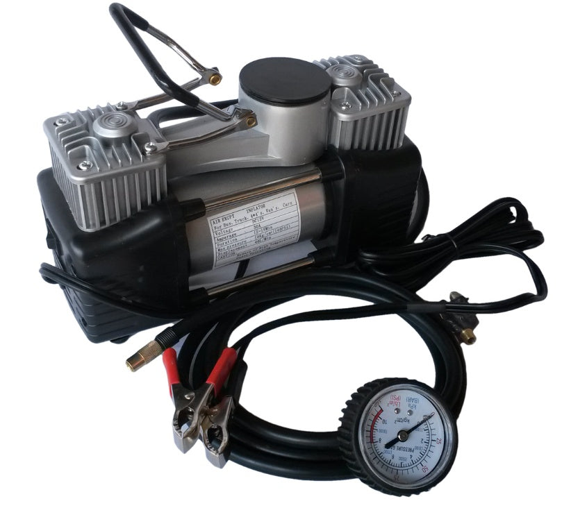 Воздушный компрессор 2x30mm цилиндра, резиновый шланг 12V