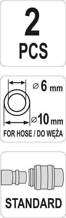 2PCS KIT EUROPEAN QUICK COUPLER (YT-24101)