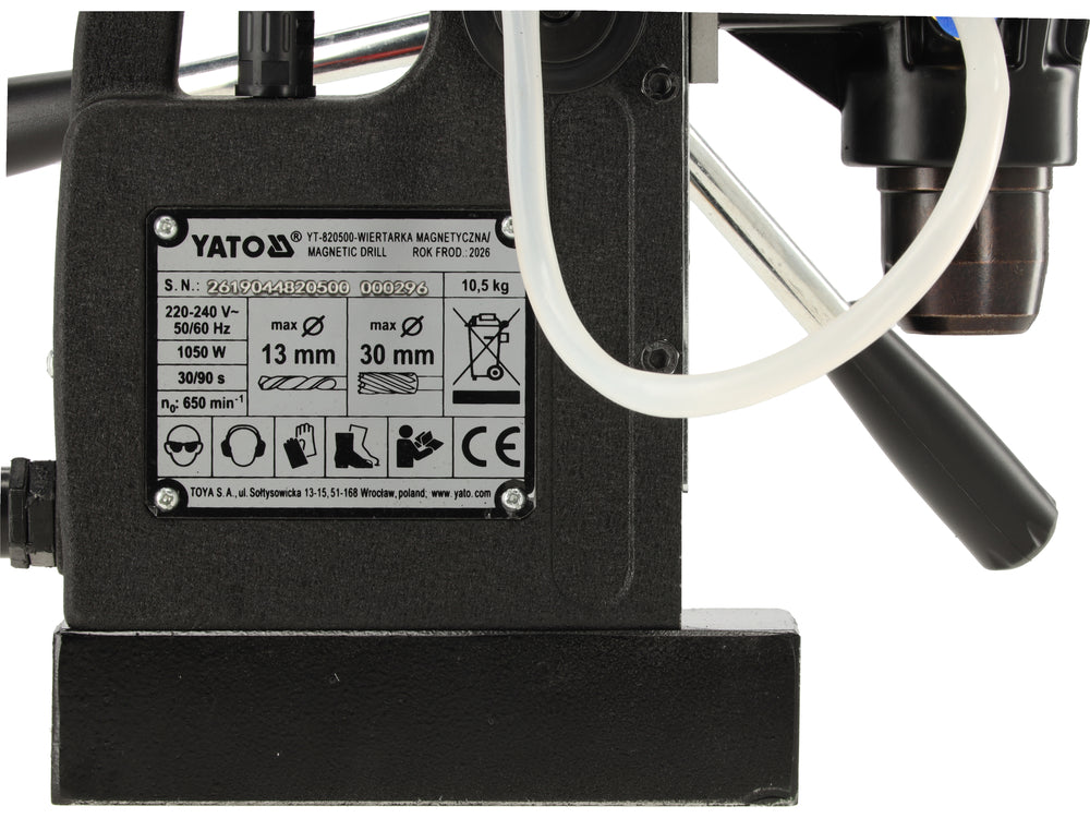 Magnetinės gręžimo staklės | 1050W | Ø30 mm | elektromagnetinė bazė | 3/4" (YT-820500)