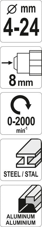 ROTARY FILE FOR METAL 4-24MM (YT-61700)