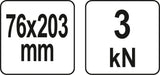 Spaustuvas C tipo | gilus | 76 X 203 mm / 3X8" (YT-64191)