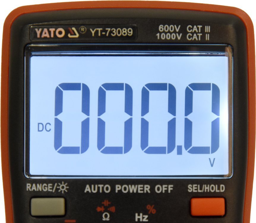 Skaitmeninis daugiafunkcinis testeris | TRUE RMS | 9999 AUTO LCD (YT-73089)