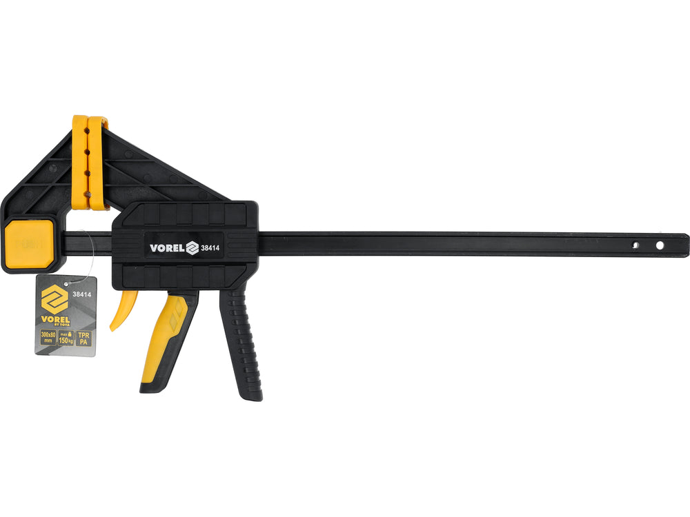 Spaustuvai F-tipo | greito užspaudimo | 300 mm / 150 kg (38414)