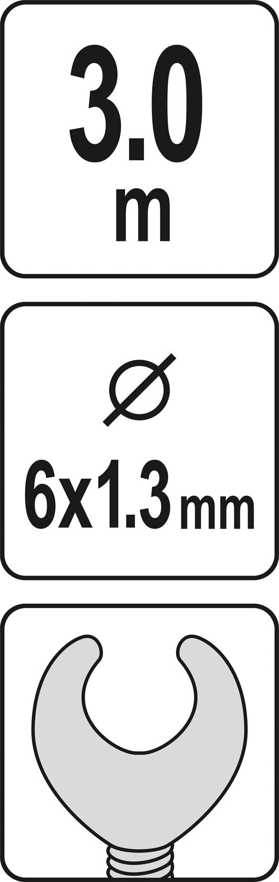 Gyvatukas kanalizacijai | Ø 6 mm / 3 m (YT-25002)