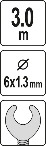 Gyvatukas kanalizacijai | Ø 6 mm / 3 m (YT-25002)