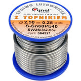 Lydmetalio viela Ø 2,50mm. 250g su fliusu (76823)