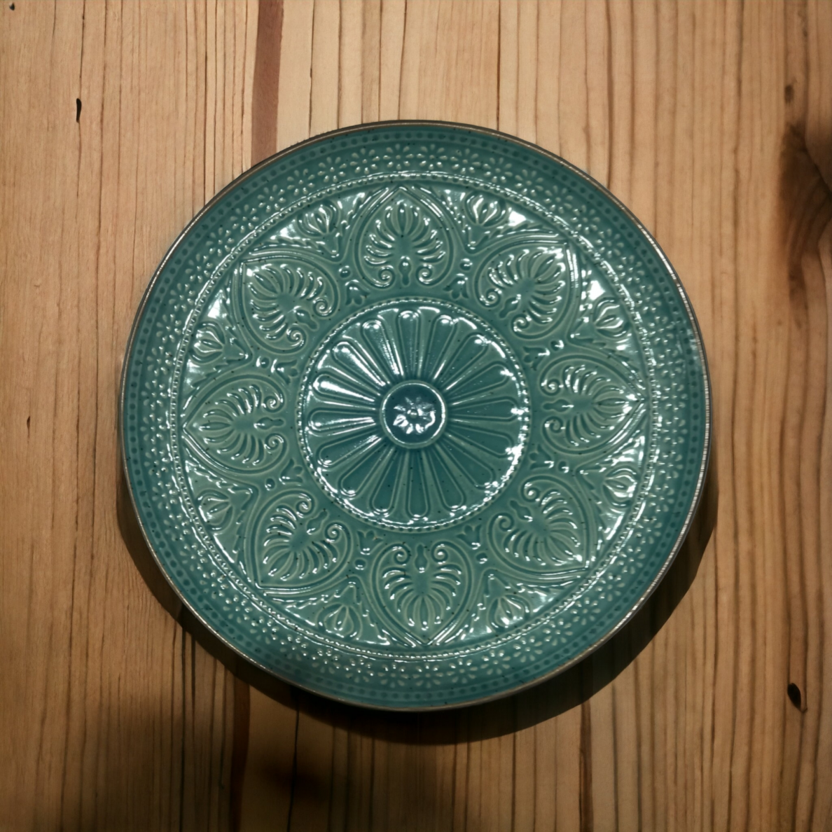PLATE SALSA | GREEN | GLOSSY | CERAMIC | Ø27CM (69986)