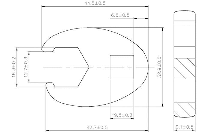Raktas "varnos koja" | 10 mm (3/8") | 16 mm (1756-16)