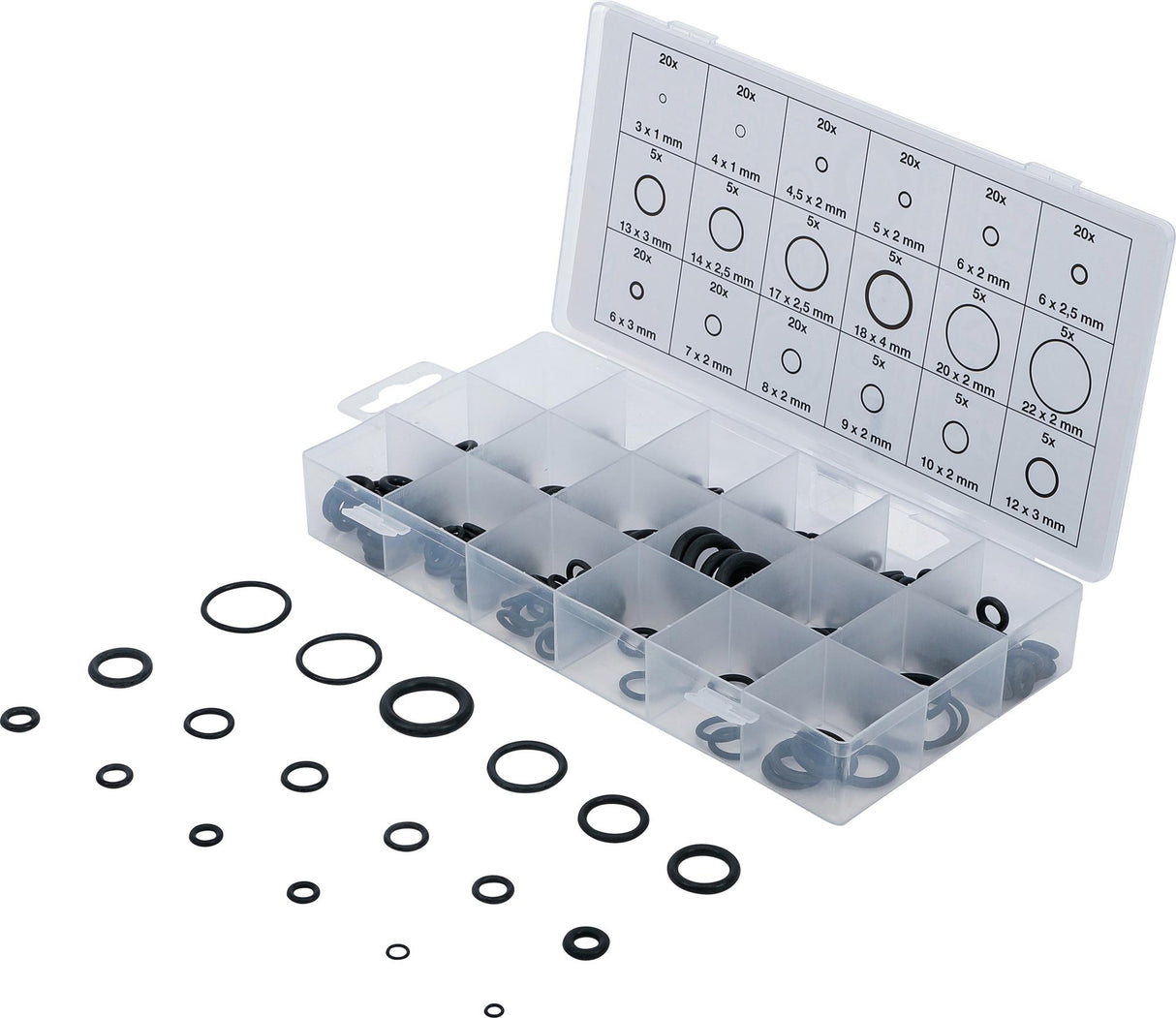 O-RING ASSORTMENT | Ø 3 - 22 MM | 225 PCS. (8044)
