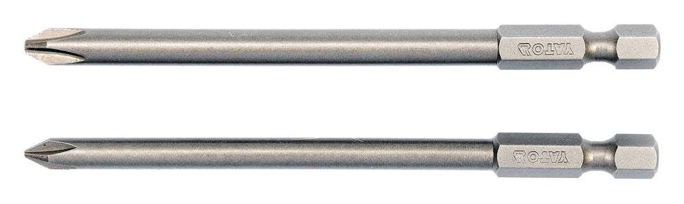 Antgaliai kryžminiai 1/4", 2vnt, : PH1X100MM; PH2X100MM  (YT-0488)