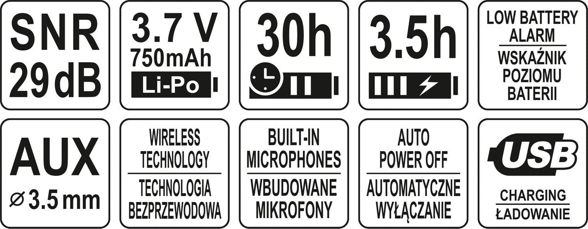 Электронные противошумные наушники с модулем беспроводной связи Bluetooth