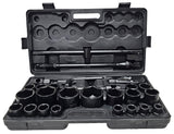 IMPACT SOCKET SET | Cr-Mo | 6-POINT | 25 MM (1") | 20 MM (3/4") | 26 PCS. (H4222626)