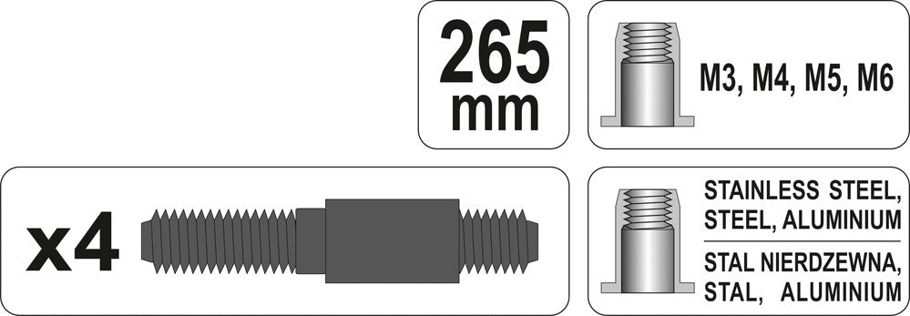 Kniediklis srieginėms knienėms | M3-M6 (70270)