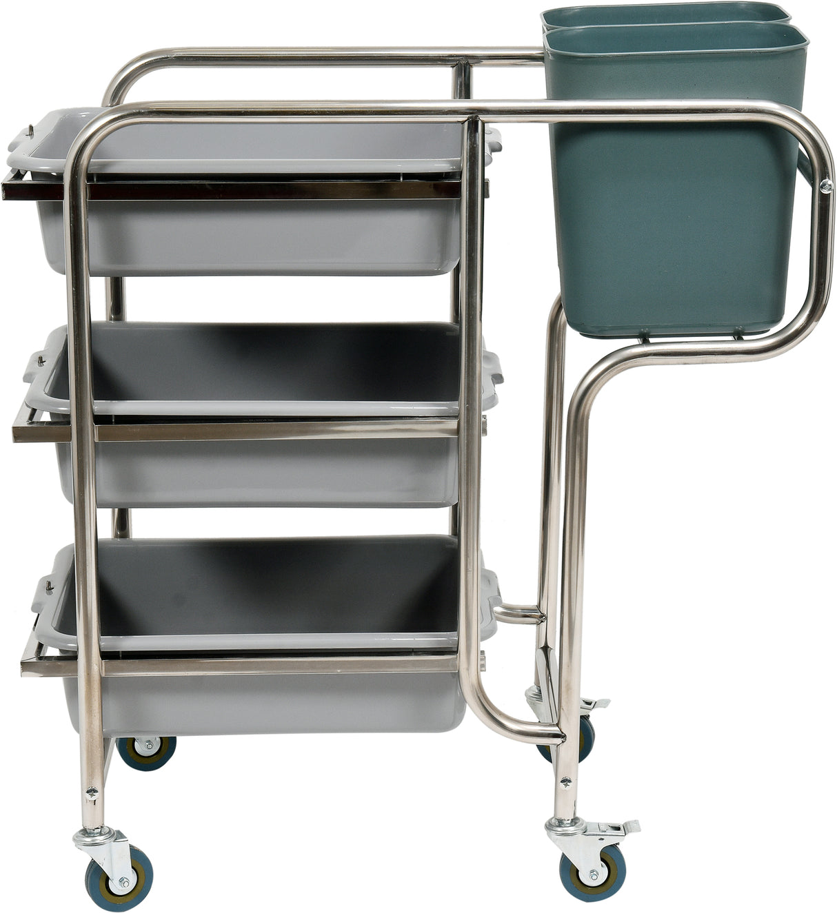 SERVICE TROLLEY 3 SHELVES W/5 CONTAINERS (YG-09101)