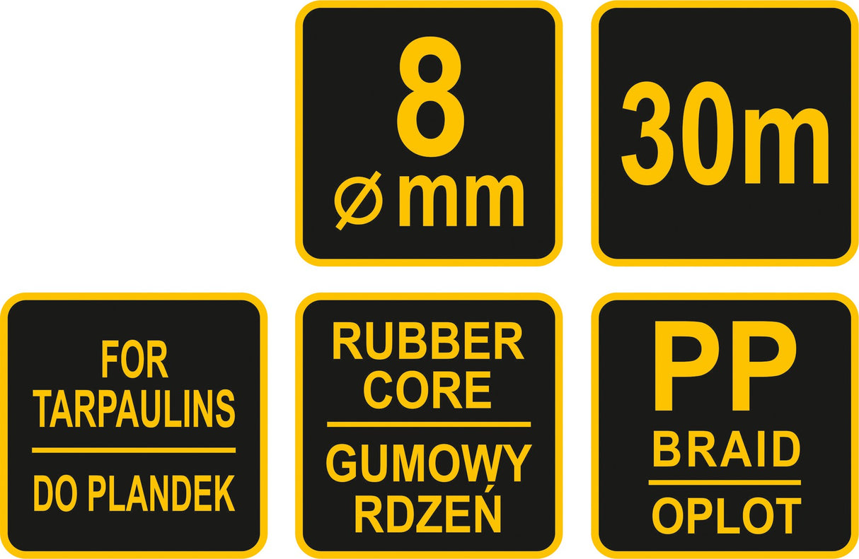 Pinta elastinė guminė virvė | 8 mm x 30 m (85178)