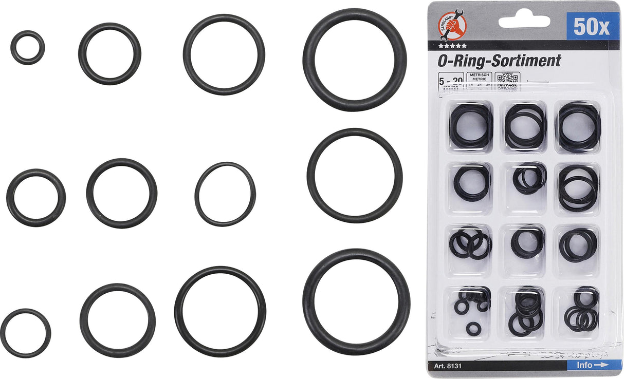 O-RING ASSORTMENT | Ø 5 - 20 MM | 50 PCS. (8131)