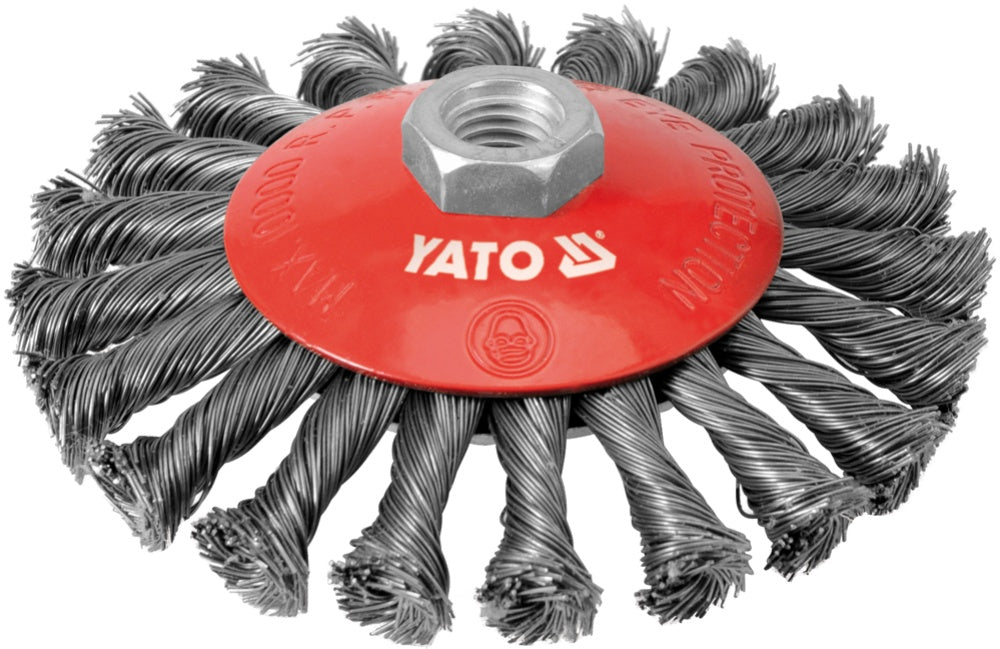 Щётка дисковая витая проволочная | нержавеющая сталь | INOX | M14 | 125 mm