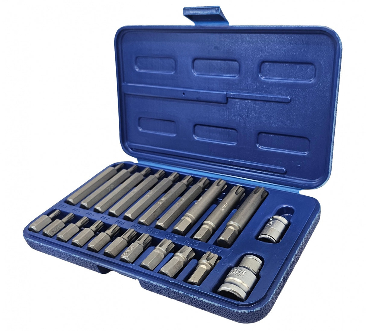 Antgalių rinkinys | 10 mm (3/8") storis | Spline (Ribe) | 22 vnt. (RB21S)