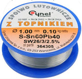 Lydmetalio viela Ø 1,00mm. 100g su fliusu (76810)