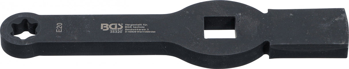 Smūginis raktas | E tipo (Torx) | 20 mm (3/4") | E20 | stabdžių suportams MAN TGL TGM (35320)