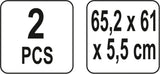 Įrankių stendas/dviguba perforacija 65.2X61X5.5CM, 2vnt. (YT-09072)