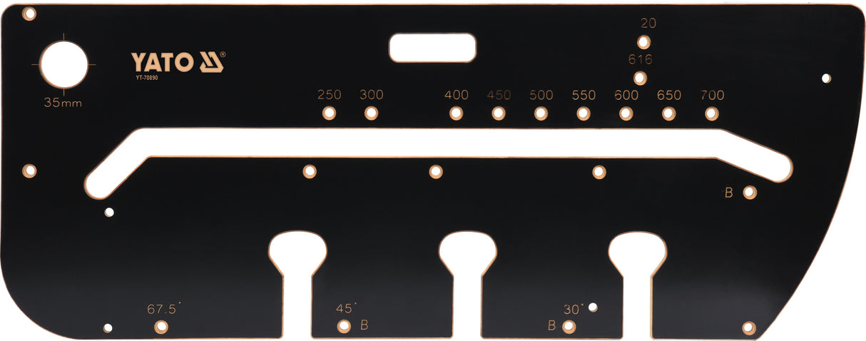 Šablonas virtuvinio stalviršio sujungimams | 1000 x 390 x 53 mm (YT-70890)