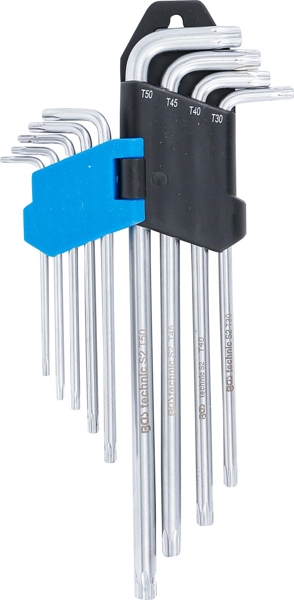 L-образных ключей набор | очень длинные | Torx T10 - T50 | 9 шт.