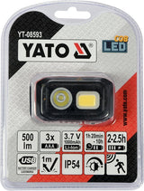 Lempa dedama ant galvos | lygus žibinto reguliavimas / judesio daviklis | 500LM AKU/3XAAA OSRAM LED (YT-08593)