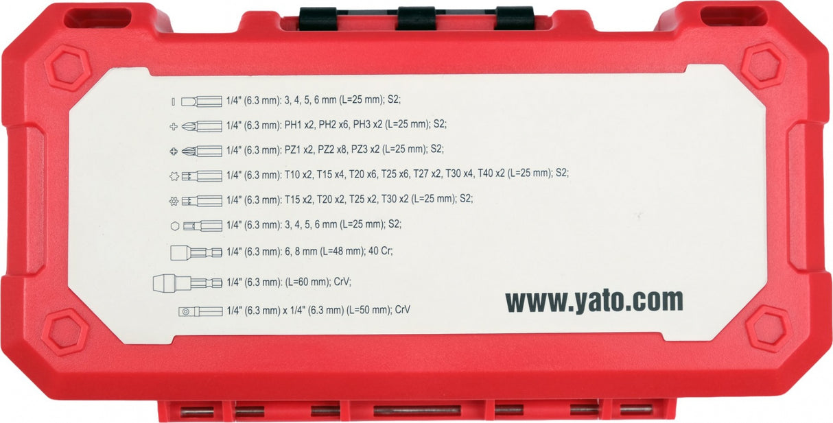 IMPACT BIT SET | 1/4" | 68 PCS | S2 (YT-78077)