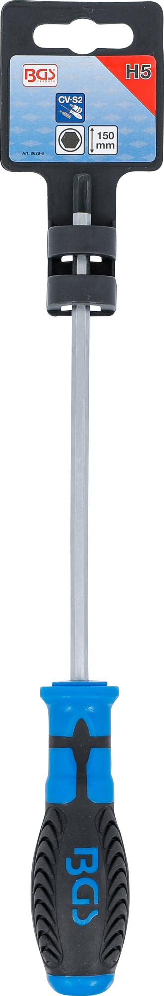 Atsuktuvas | vidinis šešiakampis 5 mm | Ašmenų ilgis 150 mm (8629-6)