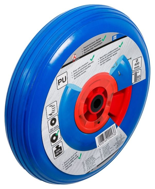 PRAM WHEEL | PU, RED/BLUE | 400 MM (80656)