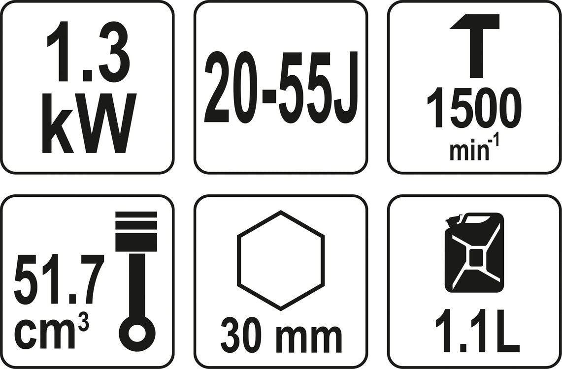 Бензиновый отбойный молоток | 55J | HEX 30 mm