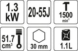 Бензиновый отбойный молоток | 55J | HEX 30 mm