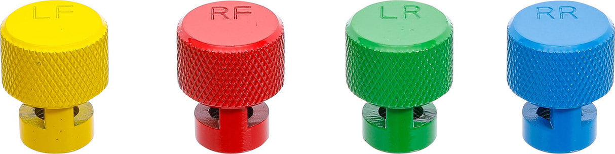 COLOUR CODED TYRE DEFLATING CAPS FOR TPMS VALVES | 4 PCS. (9271)