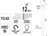 GLASS AND TILE DRILL WITH HEX SHANK 12MM (21706)