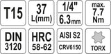 Бита в головке | 6.3 mm (1/4") | T-Star (Torx) T15
