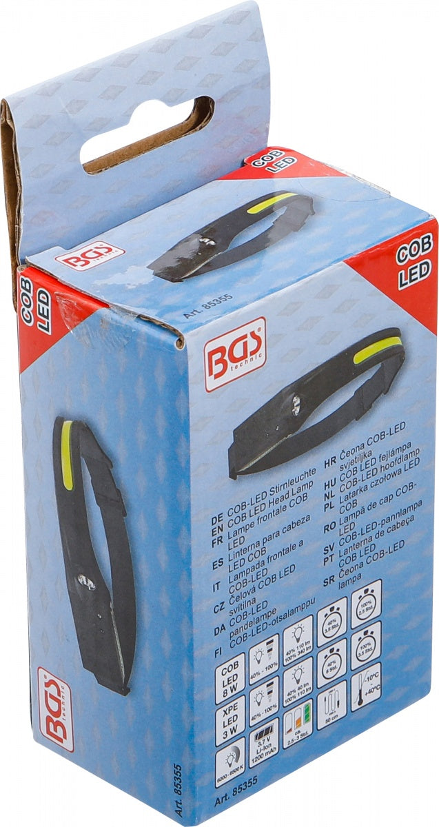 COB LED galvos žibintas | su judesio jutikliu (85355)