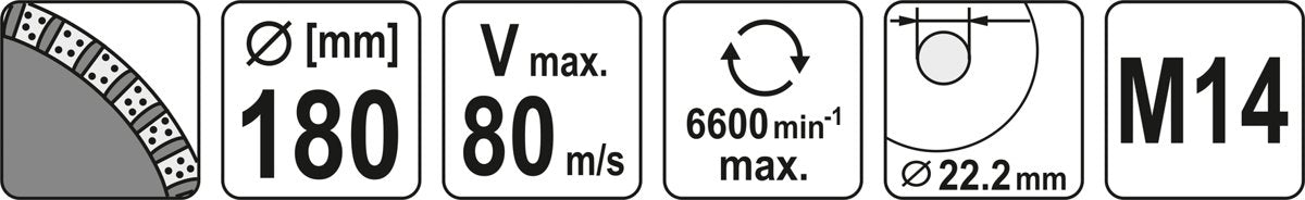 Алмазный шлифовальный диск | тарельчатый тип | M14x180 mm