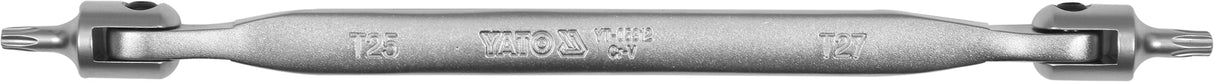 Raktas šarnyrinis dvipusis | T-Star (Torx) T25XT27 (YT-05312)