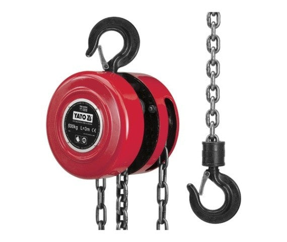 Цепная таль закрытого типа TÜV/GS 3,0 м, 1000 кг "Yato"