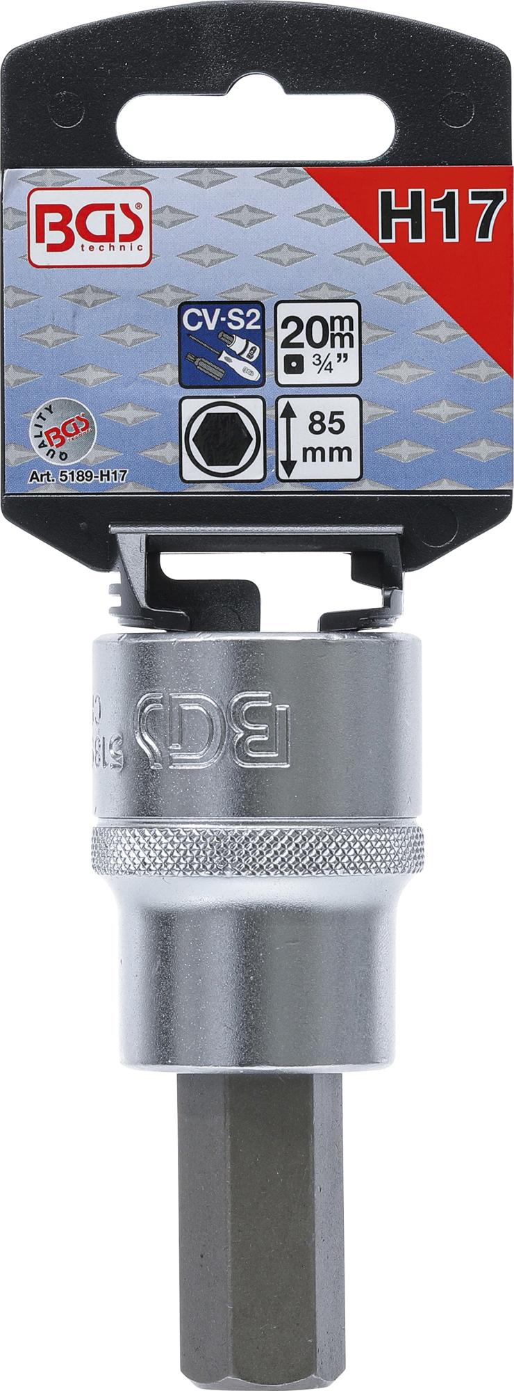 Бита в головке | 20 mm (3/4") | шестигранник 17 mm