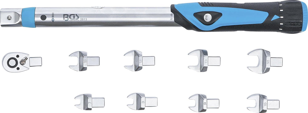 Sukimo momento veržliarakčio rinkinys | dinamometras | 6.3 mm (1/4") | 10 - 50 Nm | 10 vnt. (2813)